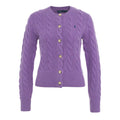 Cardigan in lavorazione intrecciata #viola