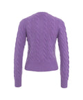 Cardigan in lavorazione intrecciata #viola