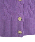 Cardigan in lavorazione intrecciata #viola