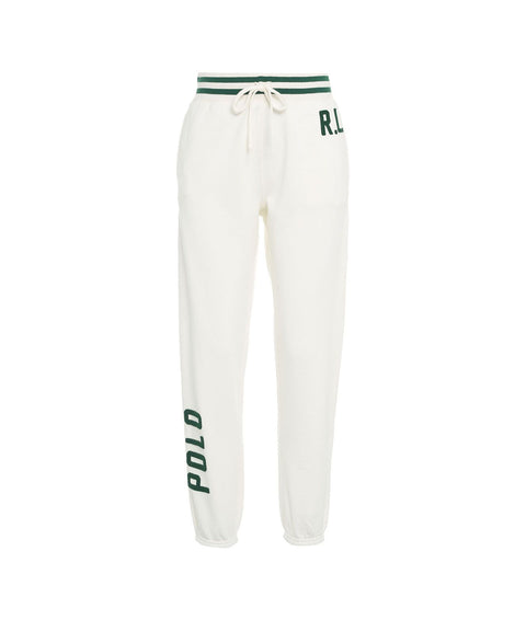 Pantaloni jogging con dettagli logo #bianco