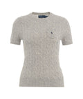 Maglione in maglia a treccia #grigio