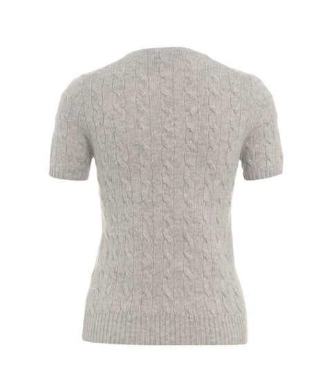 Maglione in maglia a treccia #grigio