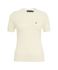 T-shirt in maglia intrecciata #bianco