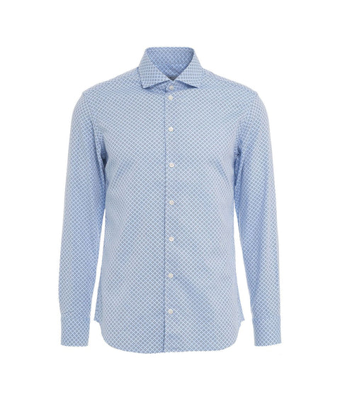 Camicia con stampa geometrica #blu