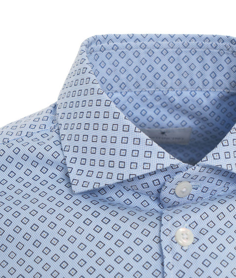 Camicia con stampa geometrica #blu