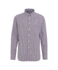 Camicia con motivo pied-de-poule #blu