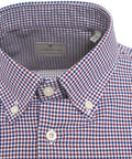 Camicia con motivo pied-de-poule #blu