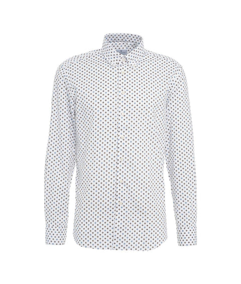 Camicia button-down con stampa floreale #bianco