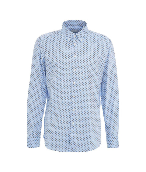 Camicia button-down con stampa floreale #blu