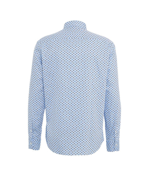 Camicia button-down con stampa floreale #blu