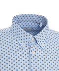 Camicia button-down con stampa floreale #blu