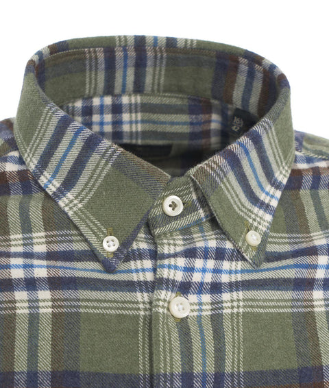 Camicia di flanella con motivo a quadri #verde