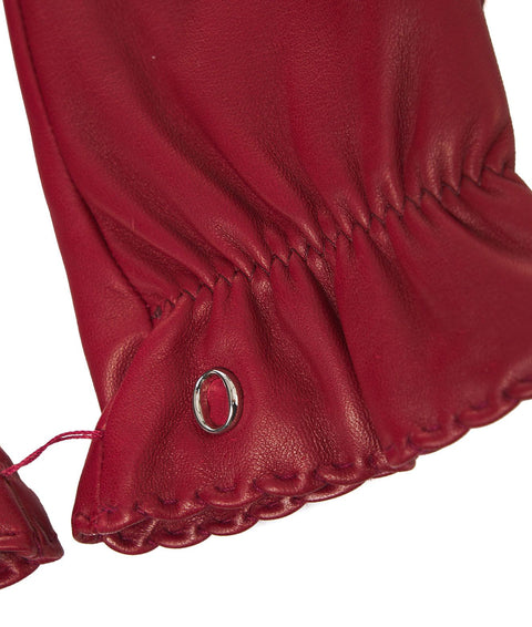 Guanti in pelle nappa #rosso