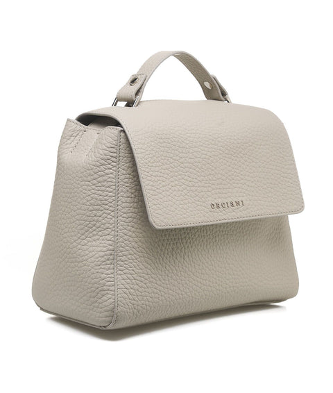 Borsa a mano in nappa "Sveva Soft Small" #grigio