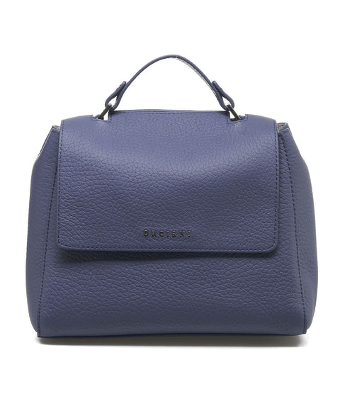 Borsa a mano in nappa "Sveva Soft Small" #blu