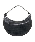 Moon bag in effetto cocco #nero