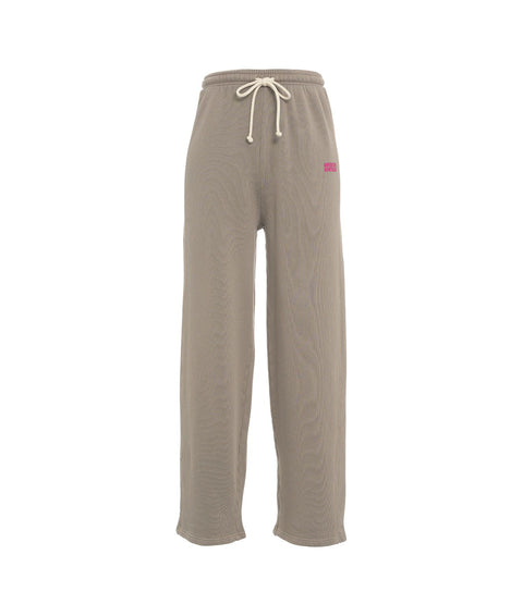 Pantaloni jogger con logo #marrone