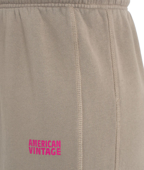 Pantaloni jogger con logo #marrone