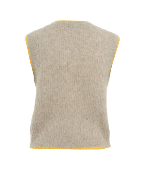 Gilet 'Bymi' in misto alpaca #grigio