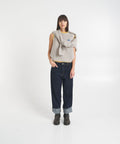 Gilet 'Bymi' in misto alpaca #grigio