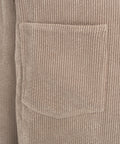 Camicia asimmetrica in velluto a coste #beige