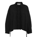 Camicia con rouches #nero