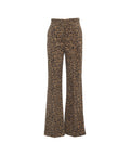 Pantaloni a coste con stampa animalier #marrone