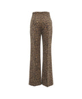 Pantaloni a coste con stampa animalier #marrone