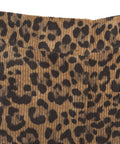 Pantaloni a coste con stampa animalier #marrone