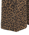 Pantaloni a coste con stampa animalier #marrone