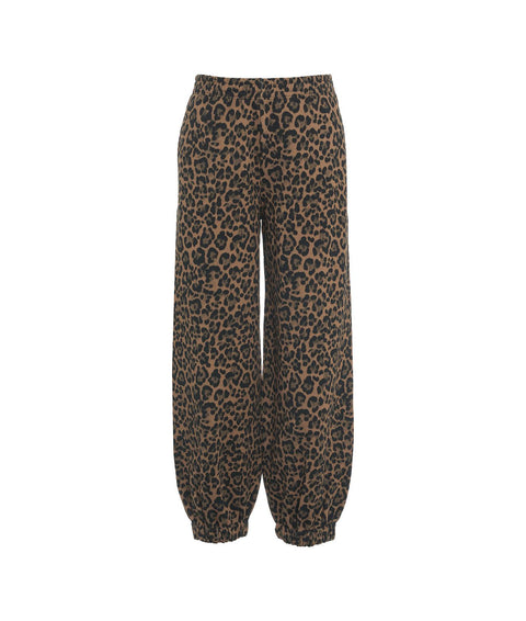 Pantalone da jogging in animalier 'Hampshire' #marrone