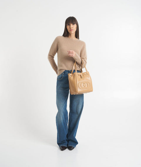 Borsa Bucket 'Lea' #beige