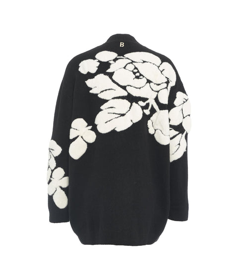 Jacquard cardigan oversize #nero