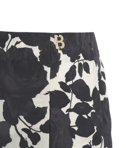 Mini skort in jacquard con stampa #nero