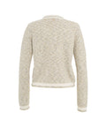 Cardigan jacquard con glitter #bianco