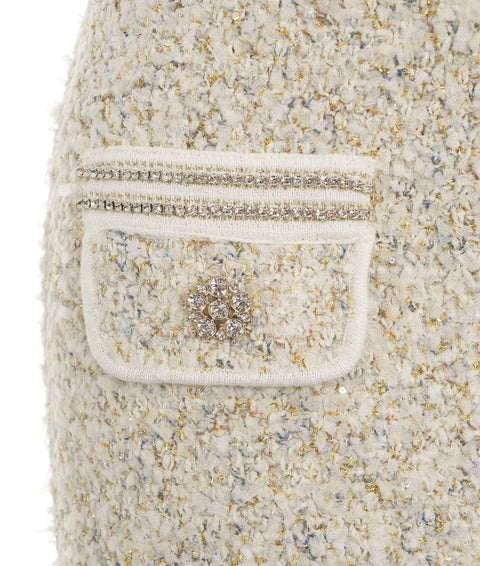 Minigonna con glitter #beige