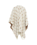 Jacquard poncho con monogramma #bianco