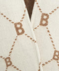 Jacquard poncho con monogramma #bianco