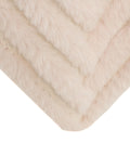 Poncho in faux fur con spilla #bianco