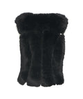 Gilet in faux fur con cinturini #nero