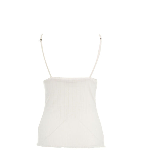 Top con pizzo 'Bria' #bianco