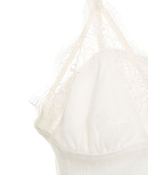 Top con pizzo 'Bria' #bianco