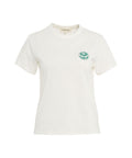 T-shirt con logo ricamato #bianco