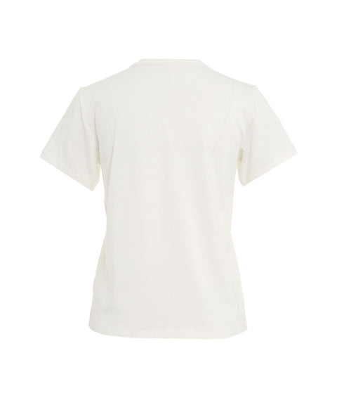 T-shirt con logo ricamato #bianco