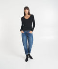 Maglione in misto lana merino #nero