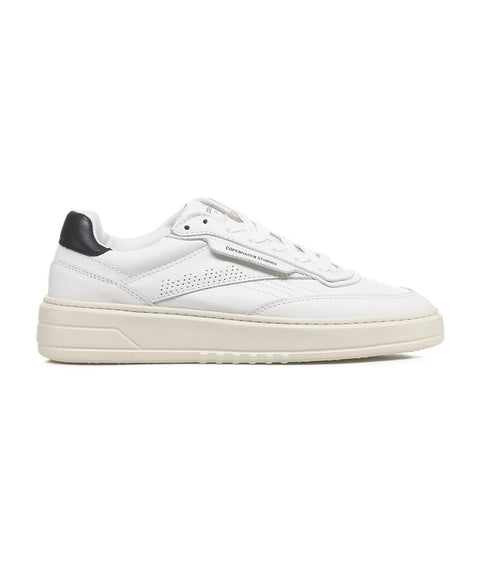 Sneakers in pelle liscia #bianco