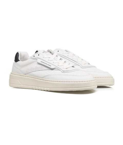 Sneakers in pelle liscia #bianco