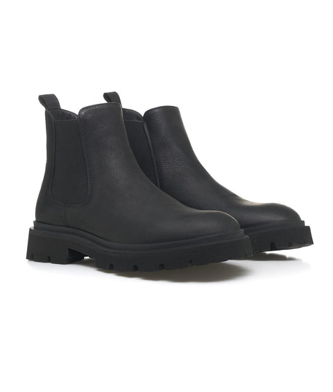 Chelsea Boots in pelle nubuck #nero