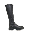 Stretch boots in pelle liscia #nero