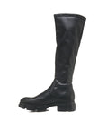 Stretch boots in pelle liscia #nero